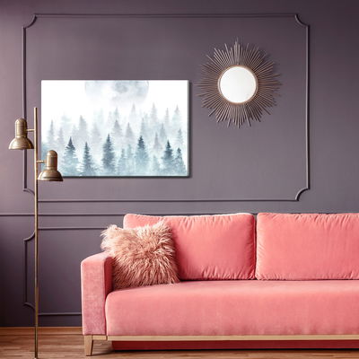 Ljuddämpande tavla - The moon over the misty