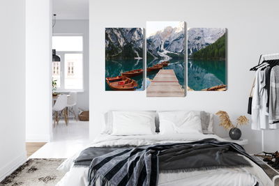 Ljuddämpande tavla - Lake braies in Italy