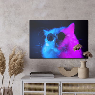Ljuddämpande tavla - Cat with sunglasses