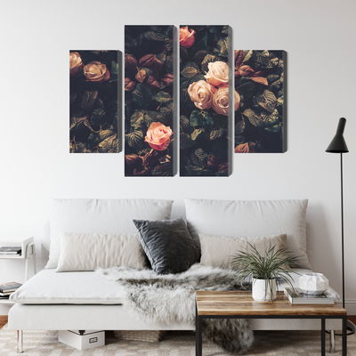 Ljuddämpande tavla - Pastel roses in vintage style