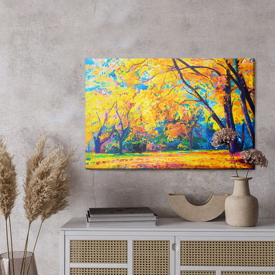 Ljuddämpande tavla - Autumn forest landscape