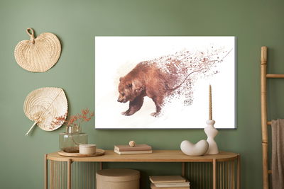 Ljuddämpande tavla - Bear as painted