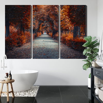 Ljuddämpande tavla - A path deep into the autumn