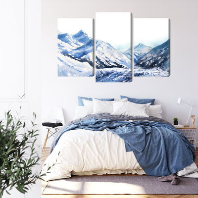 Ljuddämpande tavla - Watercolor mountain peak