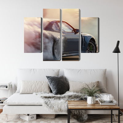 Ljuddämpande tavla - Sports car in a cloud