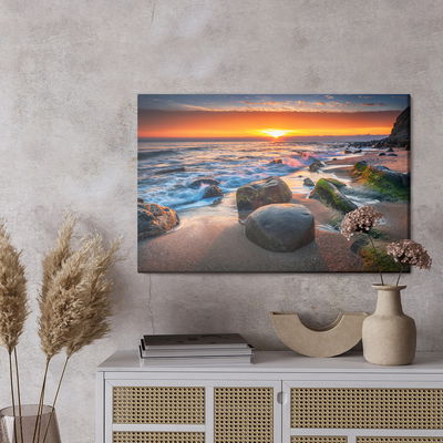 Ljuddämpande tavla - Sea at the sunset