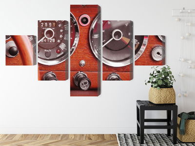 Ljuddämpande tavla - Counters in a retro car