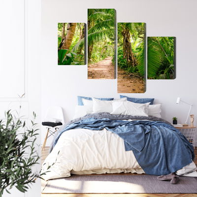 Ljuddämpande tavla - Path in a tropical 3d forest