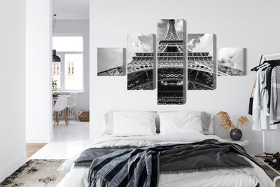 Ljuddämpande tavla - Paris eiffel tower black
