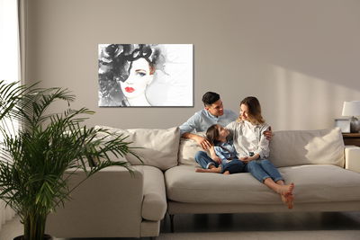 Ljuddämpande tavla - Portrait of a woman