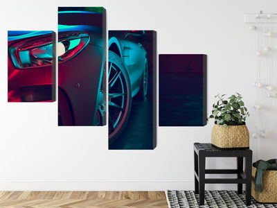 Ljuddämpande tavla - Front of a 3d sports car