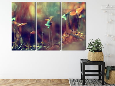 Ljuddämpande tavla - Delicate plants on a macro