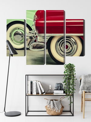 Ljuddämpande tavla - Stylish vintage car wheels