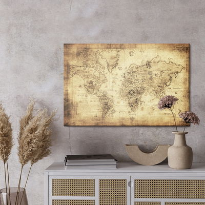 Ljuddämpande tavla - Ancient vintage world map