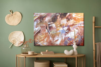 Ljuddämpande tavla - Three young women