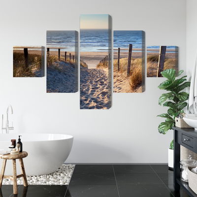 Ljuddämpande tavla - North sea beach 3d