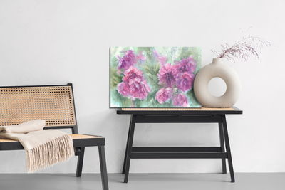 Ljuddämpande tavla - Peonies in watercolor