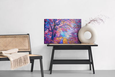 Ljuddämpande tavla - A path in a colorful forest