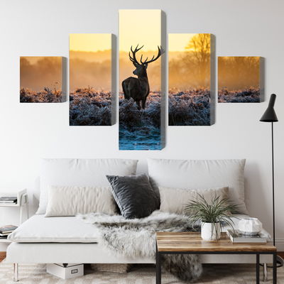 Ljuddämpande tavla - Deer on the rut in 3d