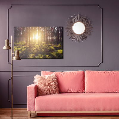 Ljuddämpande tavla - The sun's rays in the forest