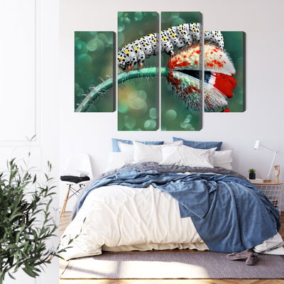 Ljuddämpande tavla - A caterpillar and a ladybug