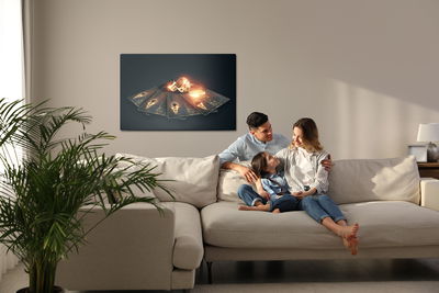 Ljuddämpande tavla - Black poker cards