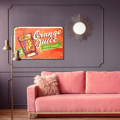 Ljuddämpande tavla - Orange juice and retro
