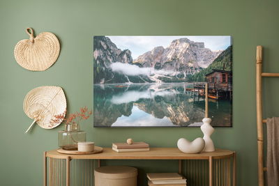 Ljuddämpande tavla - Wild lake braies, Italy