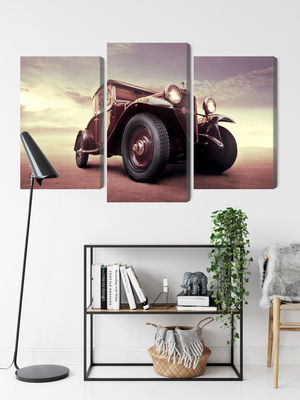 Ljuddämpande tavla - Vintage car with a 3d effect