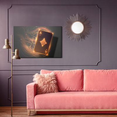 Ljuddämpande tavla - Ace with fire effect