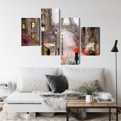 Ljuddämpande tavla - View of the street of Paris