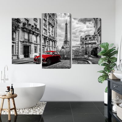 Ljuddämpande tavla - Red retro car