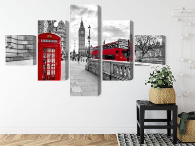 Ljuddämpande tavla - Red phone booth in London