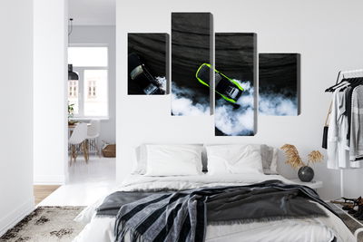 Ljuddämpande tavla - Drifting 3d cars