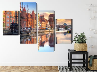 Ljuddämpande tavla - Gdansk motlawa at sunrise