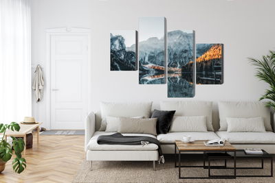 Ljuddämpande tavla - Italian lake braies 3d