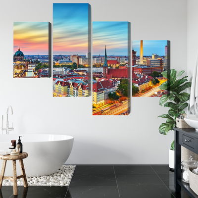 Ljuddämpande tavla - Colorful sky and berlin