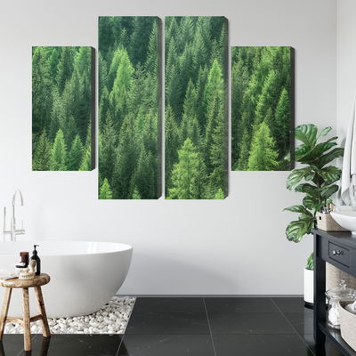 Ljuddämpande tavla - 3d green forest view