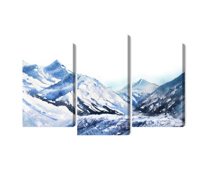 Ljuddämpande tavla - Watercolor mountain peak