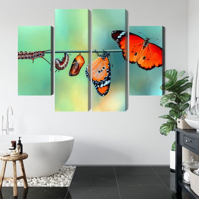 Ljuddämpande tavla - Colorful caterpillars