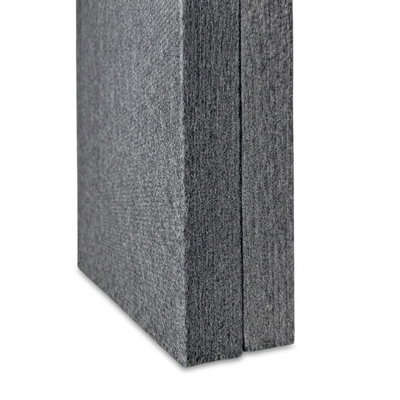 SilentDirect PES Ceiling Deep Industry ljudabsorbent 100 mm i grå färg med rak kantprofil