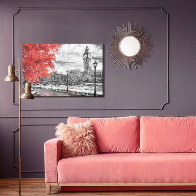 Ljuddämpande tavla - View of the thames and big