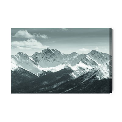 Ljuddämpande tavla - Black and white mountain