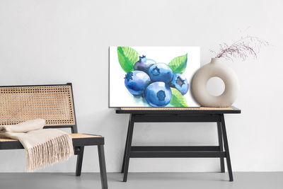 Ljuddämpande tavla - Blueberries painted