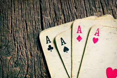 Ljuddämpande tavla - Old cards on a wooden table