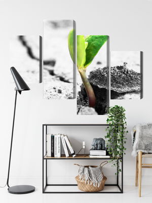Ljuddämpande tavla - 3d plant sprouting