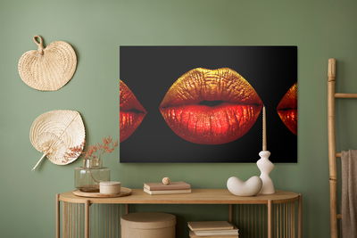 Ljuddämpande tavla - Painted lips