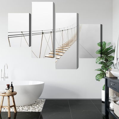 Ljuddämpande tavla - Hanging bridge in the fog