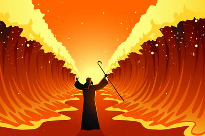 Ljuddämpande tavla - The miracle at the red sea