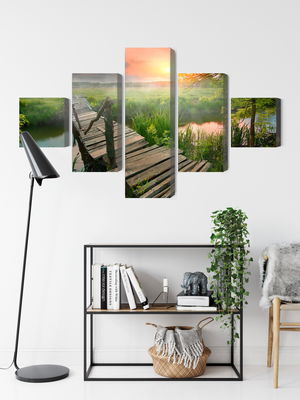 Ljuddämpande tavla - Meadow at dawn